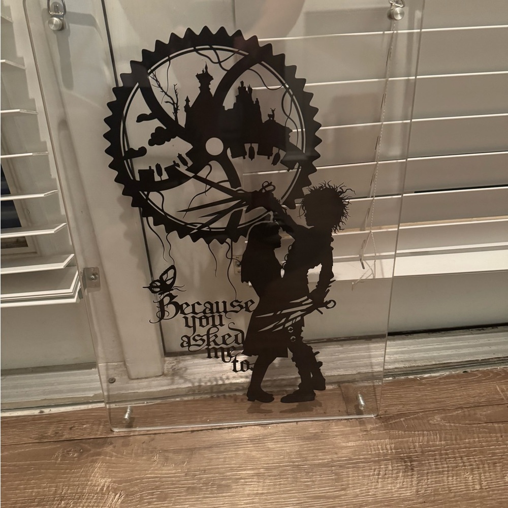 Black Silhouette Wall Art Decor EDWARD SCISSOR HANDS